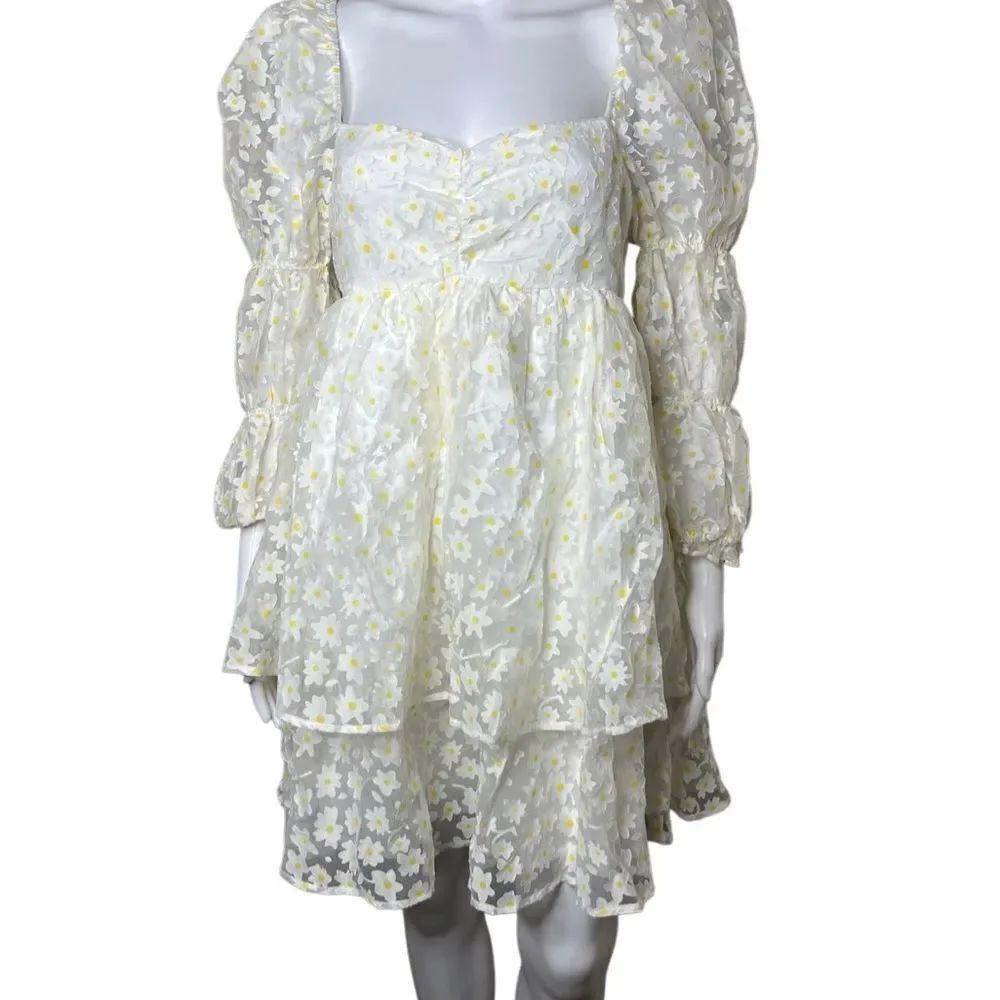 Floral White Dress